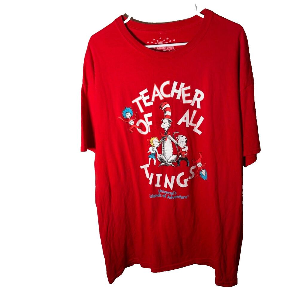 Universal Studios T-Shirt Adult XL Teacher of All Things Dr Seuss Shirt